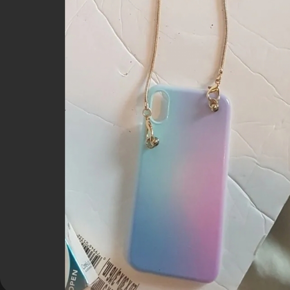 Core Audio Cotton Candy Pastel Crossbody Chain iPhone XR Case - Picture 7 of 8